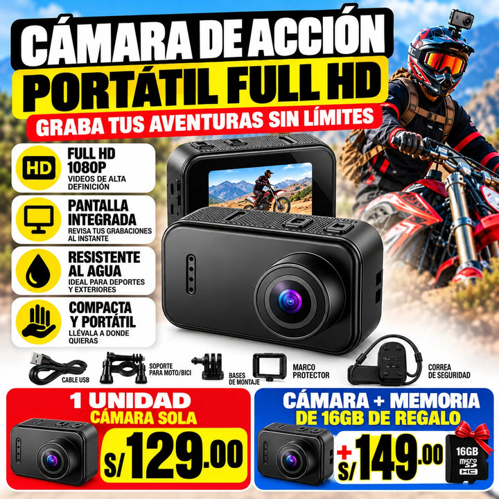 Mini Cámara de Seguridad Portátil 1080P — Compacta y Discreta