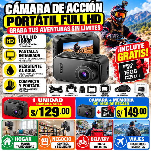 Mini Cámara de Seguridad Portátil 1080P — Compacta y Discreta